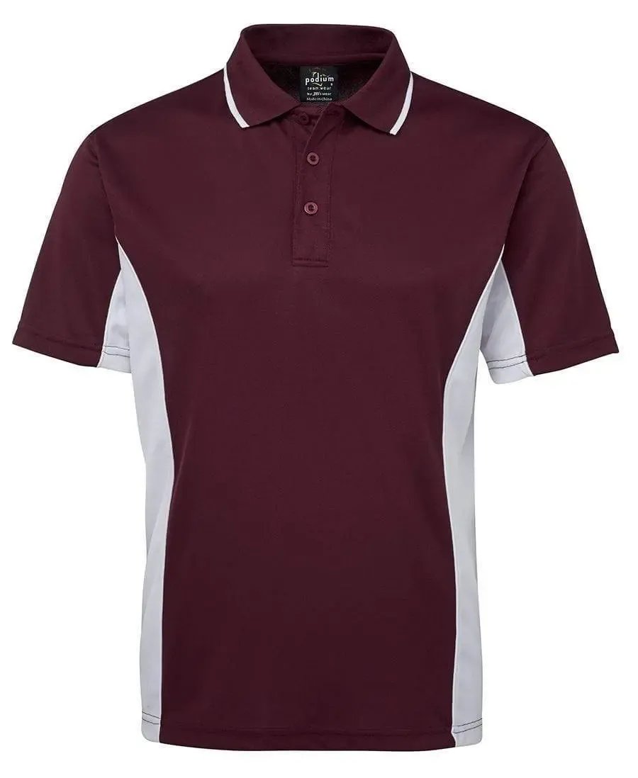 JB'S Contrast Polo 7PP Casual Wear Jb's Wear Maroon/White S